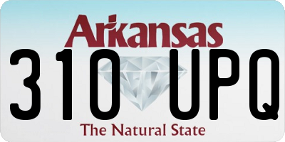 AR license plate 310UPQ