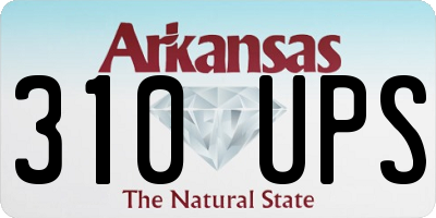 AR license plate 310UPS