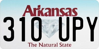 AR license plate 310UPY