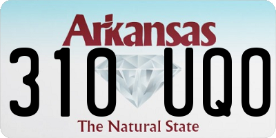 AR license plate 310UQO
