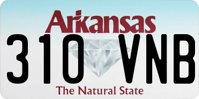 AR license plate 310VNB