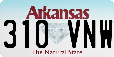 AR license plate 310VNW
