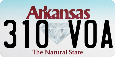 AR license plate 310VOA