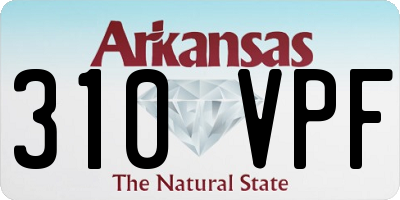AR license plate 310VPF