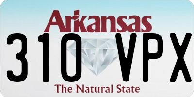 AR license plate 310VPX