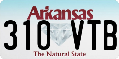 AR license plate 310VTB