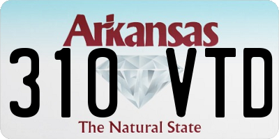 AR license plate 310VTD