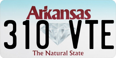 AR license plate 310VTE