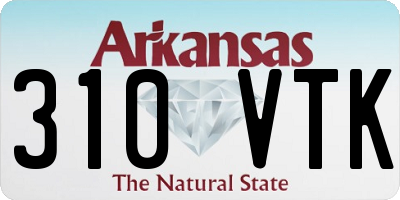 AR license plate 310VTK