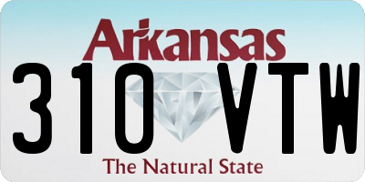 AR license plate 310VTW