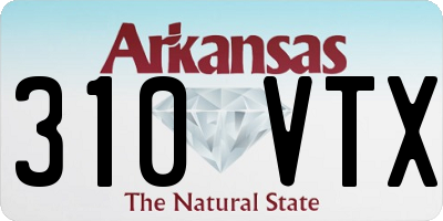 AR license plate 310VTX