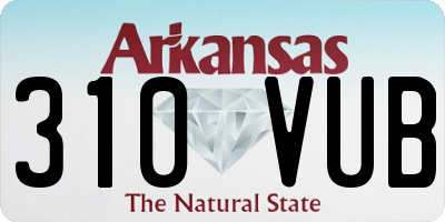 AR license plate 310VUB