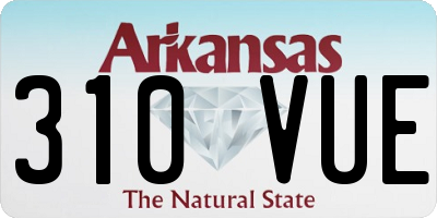 AR license plate 310VUE