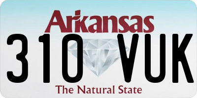 AR license plate 310VUK