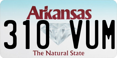AR license plate 310VUM