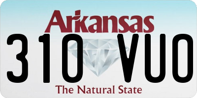 AR license plate 310VUO