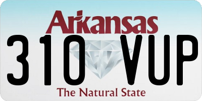 AR license plate 310VUP