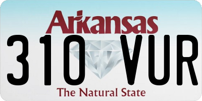 AR license plate 310VUR