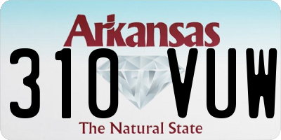 AR license plate 310VUW