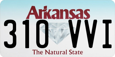 AR license plate 310VVI