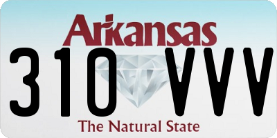 AR license plate 310VVV