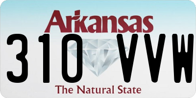 AR license plate 310VVW