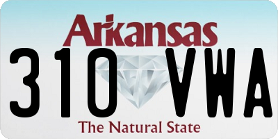 AR license plate 310VWA