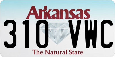 AR license plate 310VWC