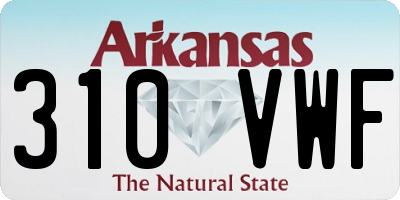 AR license plate 310VWF