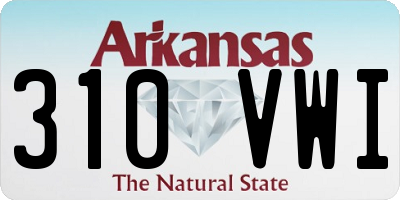 AR license plate 310VWI
