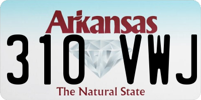 AR license plate 310VWJ