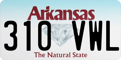 AR license plate 310VWL