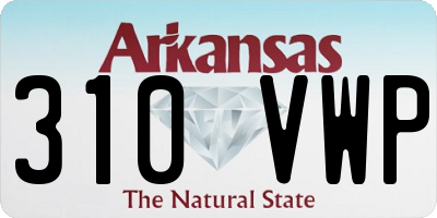 AR license plate 310VWP