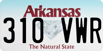 AR license plate 310VWR