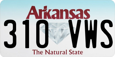 AR license plate 310VWS