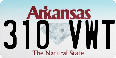AR license plate 310VWT