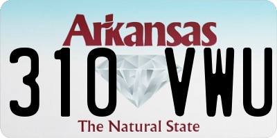AR license plate 310VWU