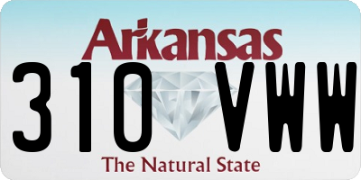 AR license plate 310VWW