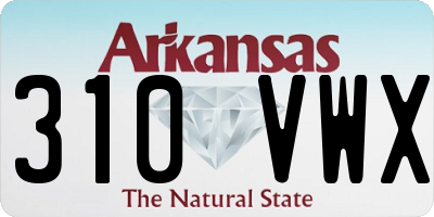 AR license plate 310VWX