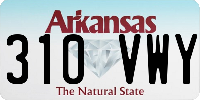 AR license plate 310VWY