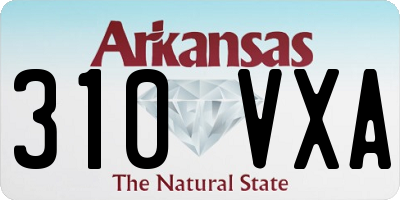 AR license plate 310VXA