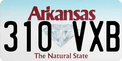 AR license plate 310VXB
