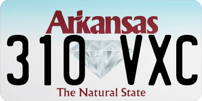 AR license plate 310VXC