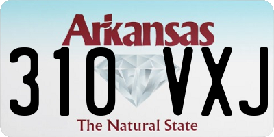 AR license plate 310VXJ