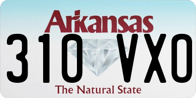 AR license plate 310VXO