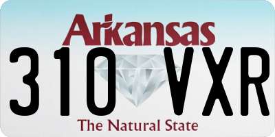 AR license plate 310VXR