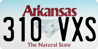 AR license plate 310VXS