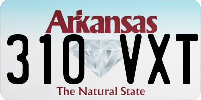 AR license plate 310VXT