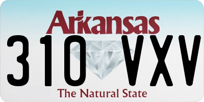 AR license plate 310VXV