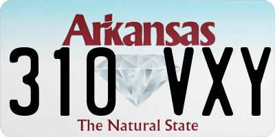 AR license plate 310VXY